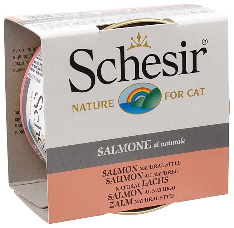 Ração Úmida Schesir Patê Gatos Salmão Natural - 85g