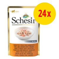 6x85g Mix Tuna & Tuna with Seabass Jelly Pouch Schesir Wet Cat Food