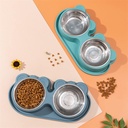 Double Stainless Steel Food Bowl