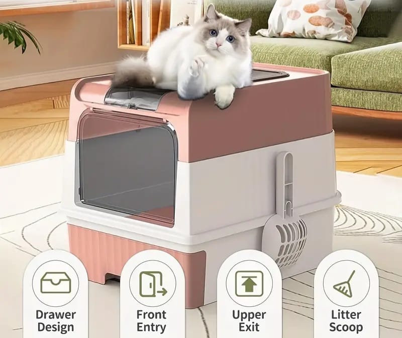 Litter Box  with Drawer and Litter Scoop 47*35*38 