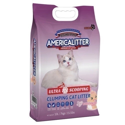 America Cat Litter Ultra Scooping Baby Powder 10l