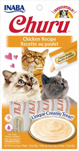 INABA Churu Cat Treat Chicken Recipe 4x14g