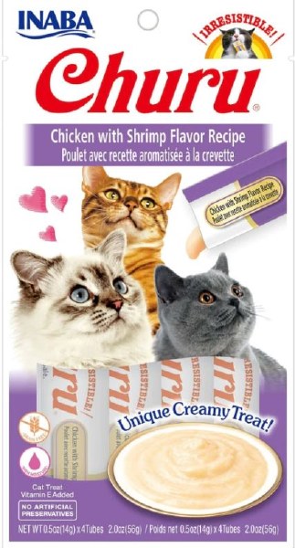 INABA Churu Cat Treat Chicken With Shrimp Flavor 4x14g