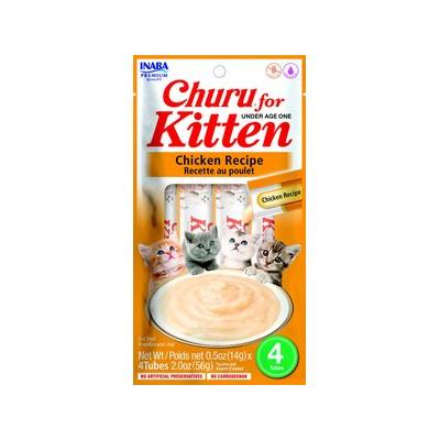 INABA Churu Kitten Treat For Under Age One Kitten Chicken Recipe 4x14g
