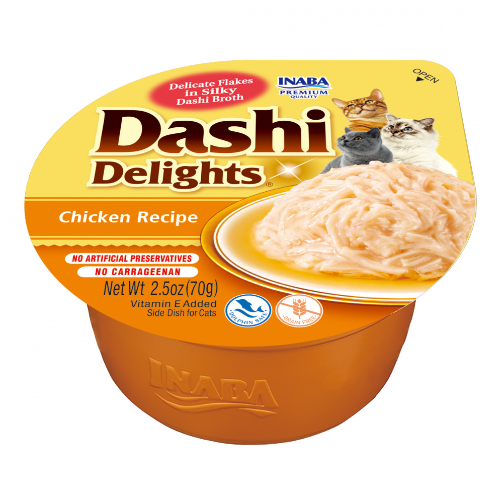 INABA Dashi Delight Cat Wet Food Chicken, Tuna & Scallop Flakes In Broth 70g