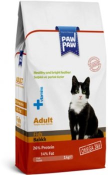 باو باو غذاء قطط بالغة بنكهة السمك 1 كجم