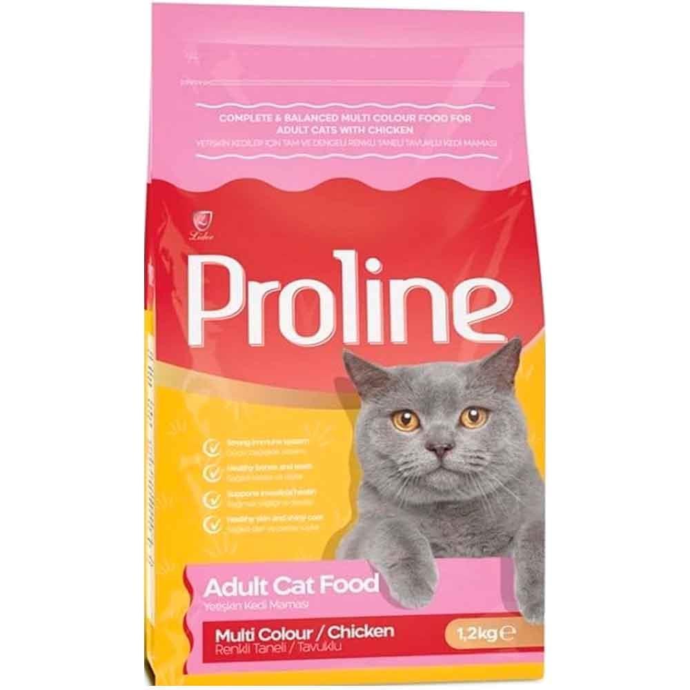 Proline Adult Colored Grained Chicken Cat Food, 1.2 kg