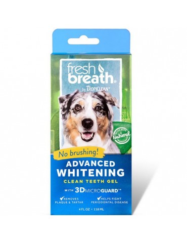 Tropi Clean Fresh Breath Dog Hygienic No Brushing Advanced Whitening Clean Teeth Gel 118ml