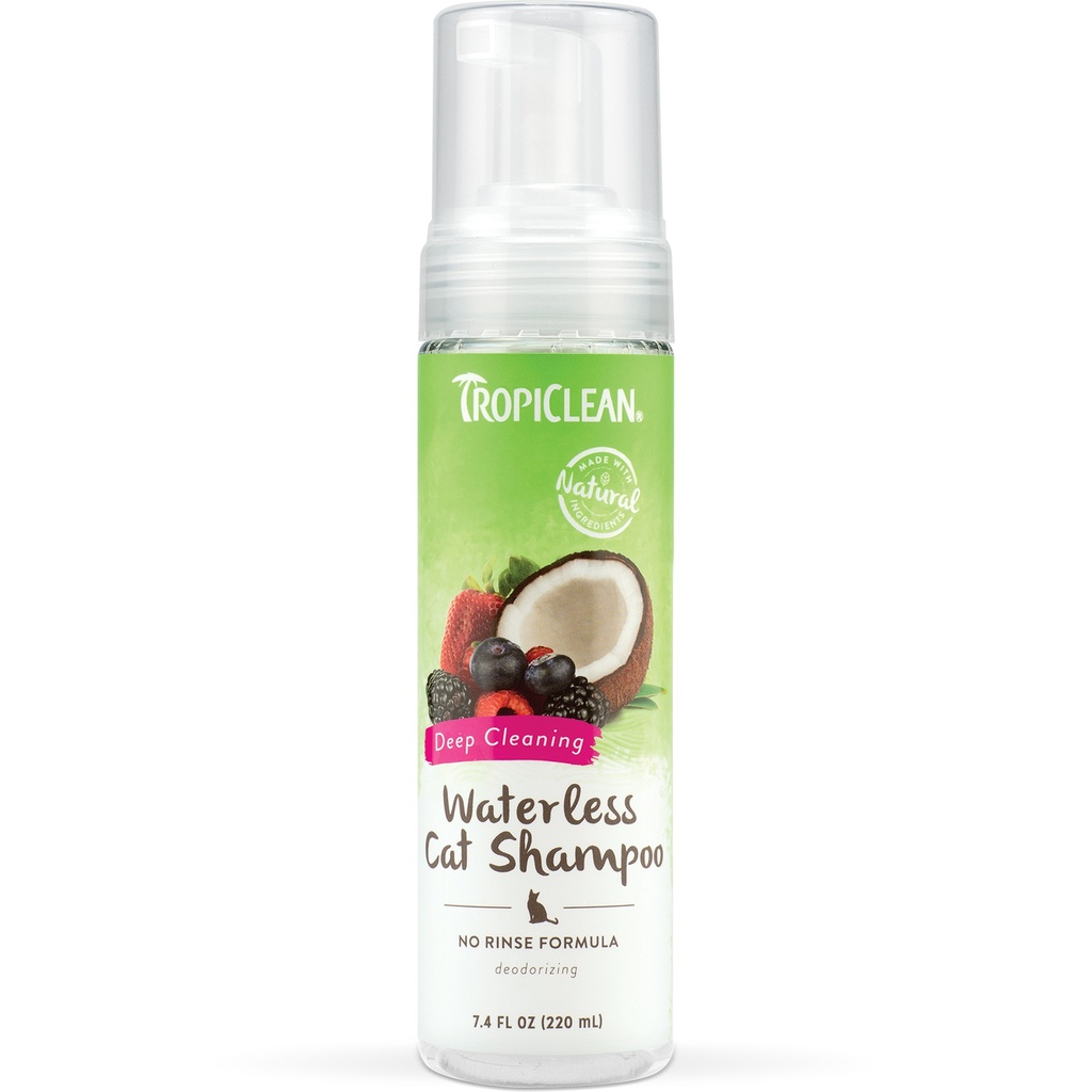 Tropiclean Waterless Cat Shampoo Berry & Coconut 220ml