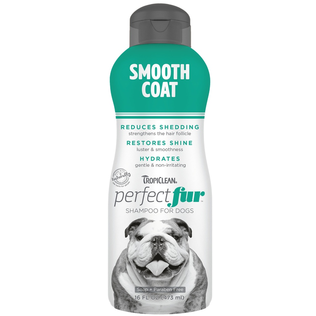 TropiClean Perfect Fur Smooth Coat Dog Shampoo 473ml