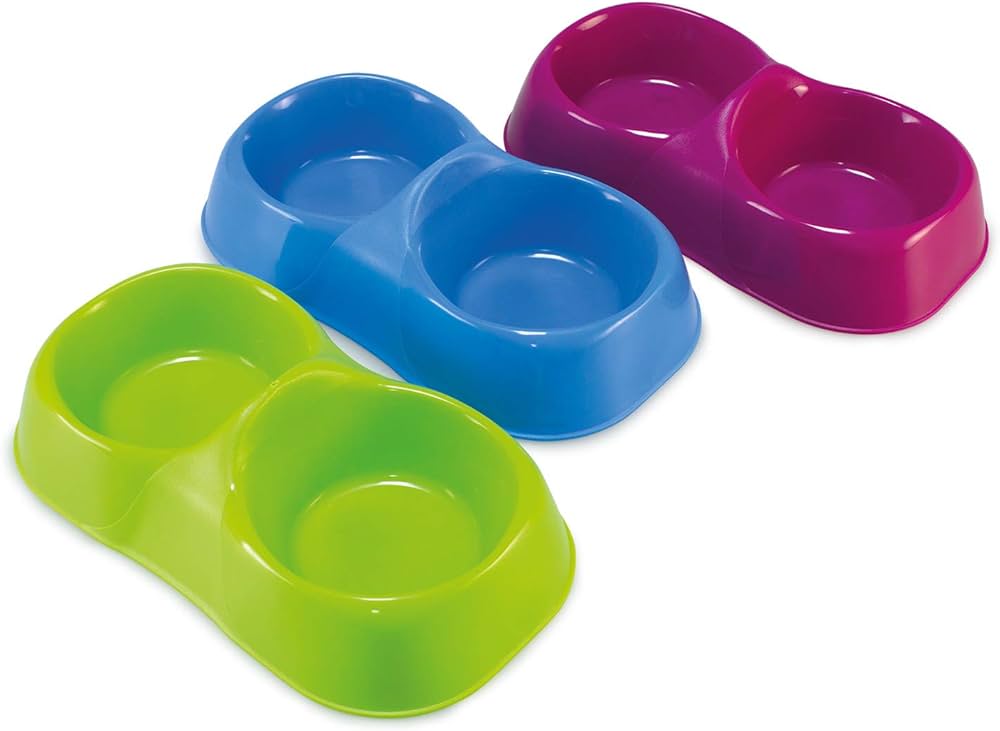 MPS Maya Double Plastic Bowl for Cats, Small Size