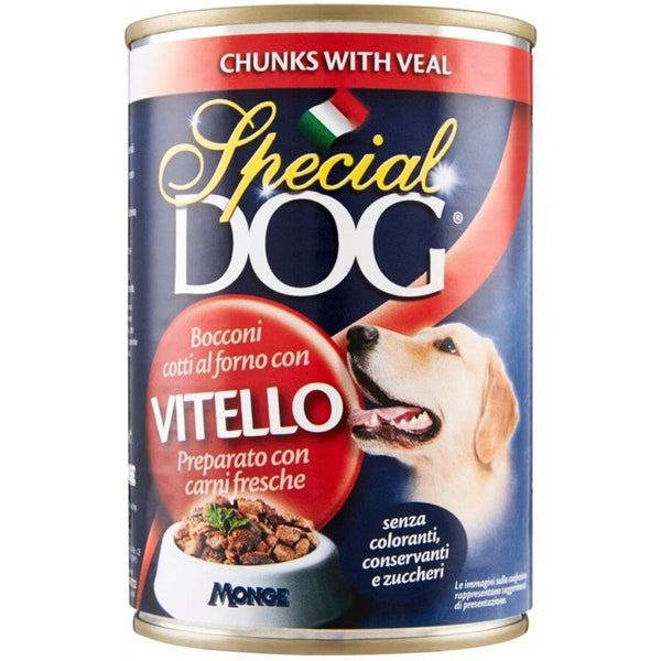 Monge Dog Wet Food 400g - special chunks with veal