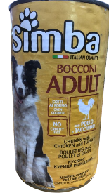 Simba Chicken & Turkey Wet Dog Food 1230g
