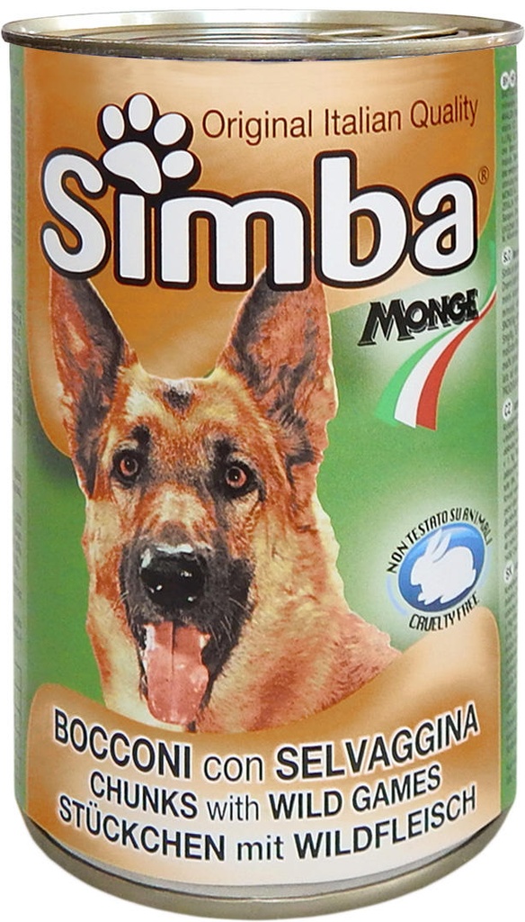 Simba Dog Wet Food Chunks With Wild Games 1230g