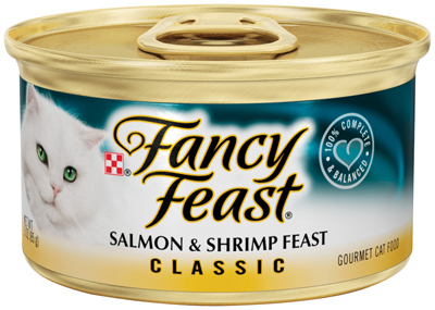 Fancy Feast Classic Pate Salmon & Shrimp Wet Cat Food - 85g