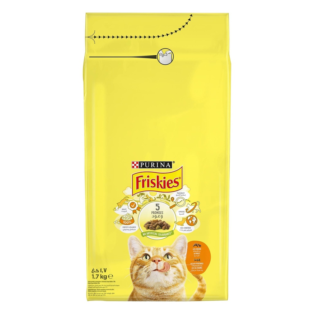 Friskies Chicken & Vegetables Cat Food – 1.7 kg