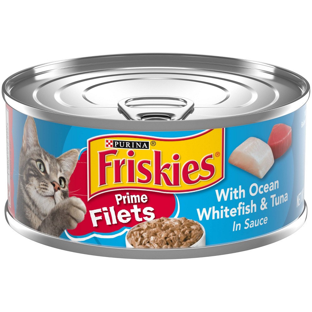 Purina Friskies Wet Cat Food, Prime Filets with Ocean Whitefish and Tuna 5.5oz
