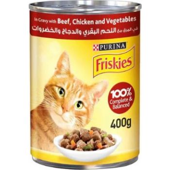 Friskies Cat Wet Food Beef & Vegetables 400g