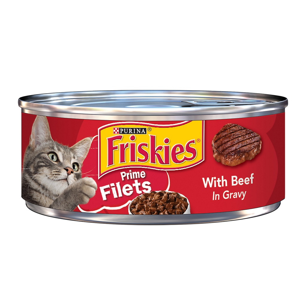 Purina Friskies Prime Filet Beef, Wet Cat Food, 5.5oz