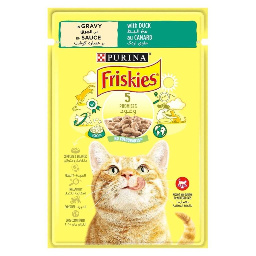 Friskies Cat Wet Food Duck In Gravy 85g