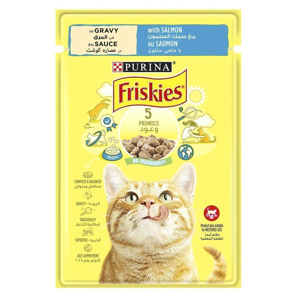 Friskies with Salmon in Gravy for Cats, 85g