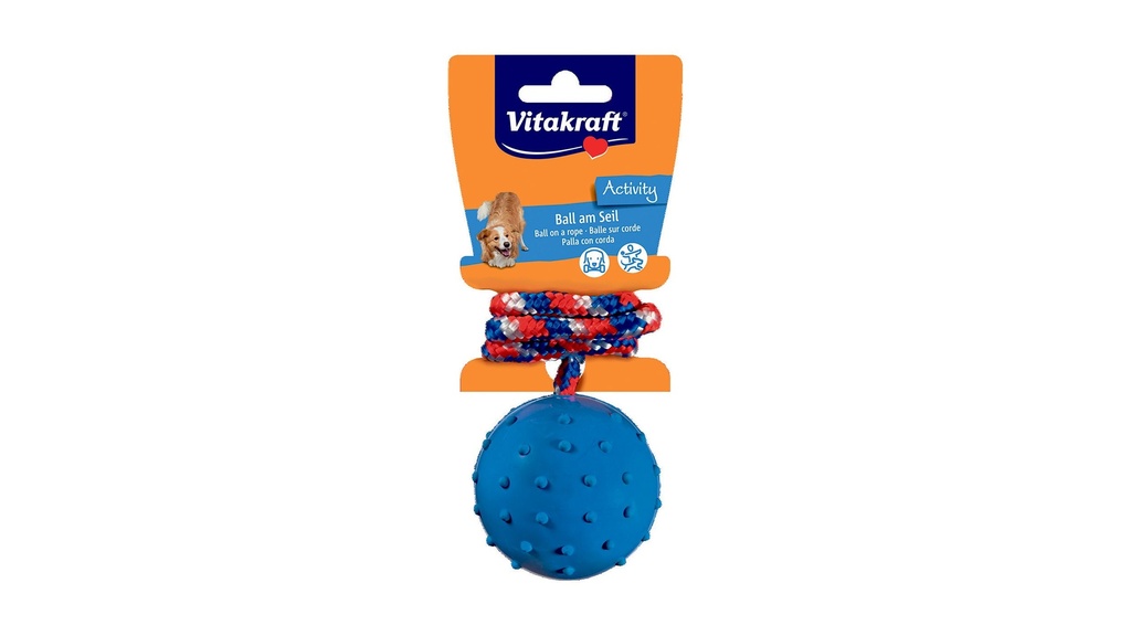 Vitakraft Ball In String Dog Toy