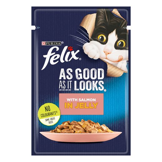 Felix Wet Cat Food with Salmon, 85g