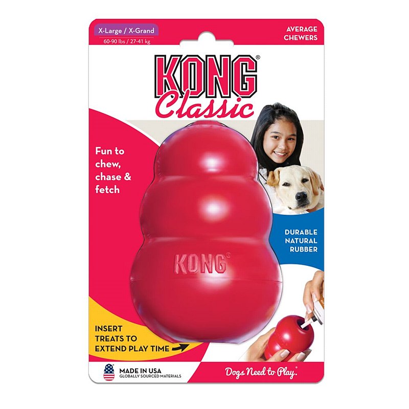 KONG Classic Rubber Dog Toy Red Extra Large