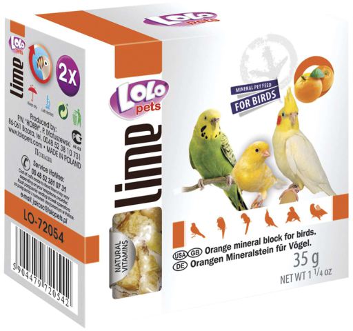 LoLo Pets Orange Mineral Stone for Birds - 35g 