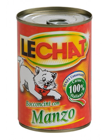Lechat Cat Wet Food Chunks Beef 400g