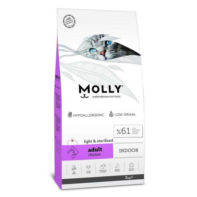 MOLLY Cat Adult Light & Sterilised Chicken - 2 kg