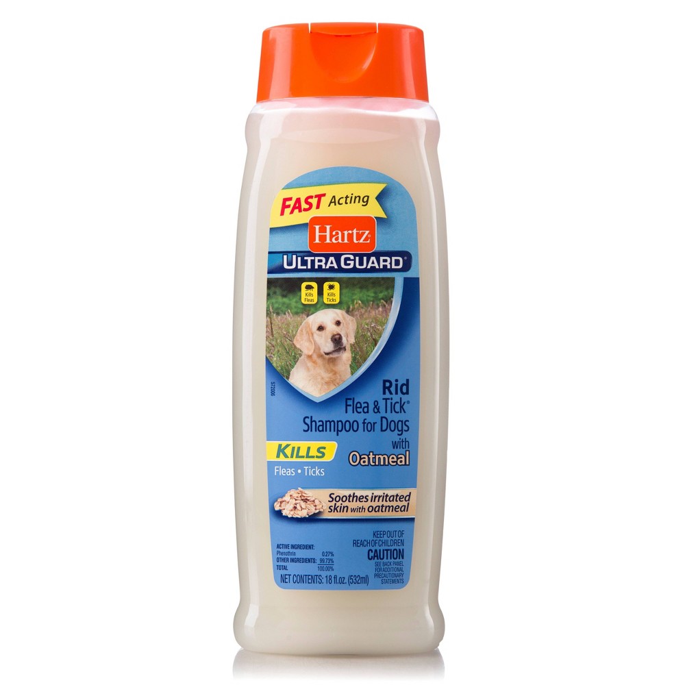 Hartz UltraGuard Rid Flea & Tick Oatmeal Dog Shampoo, 18 oz