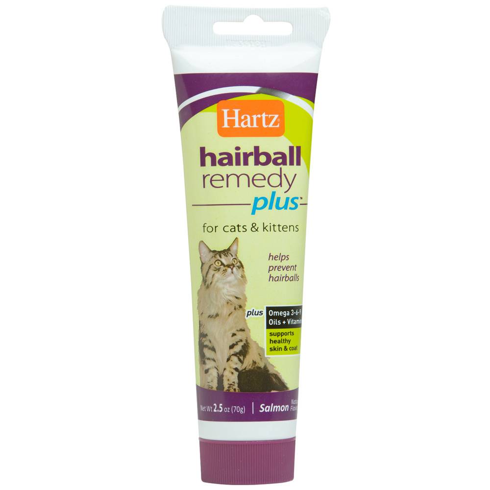معجون هارتز لعلاج كرات الشعر بنكهة السلمون للقطة والقطط الصغيرة 70 جرام