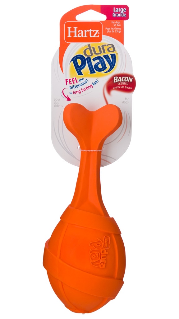 Hartz DuraPlay Bacon Scented Rocket Dog Toy - Large