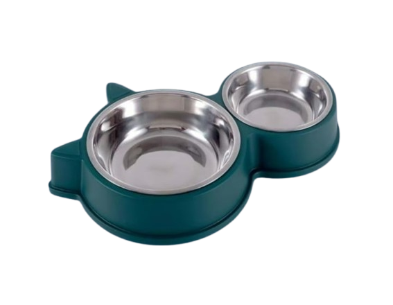 Indoor stainless steel cat and dog bowl