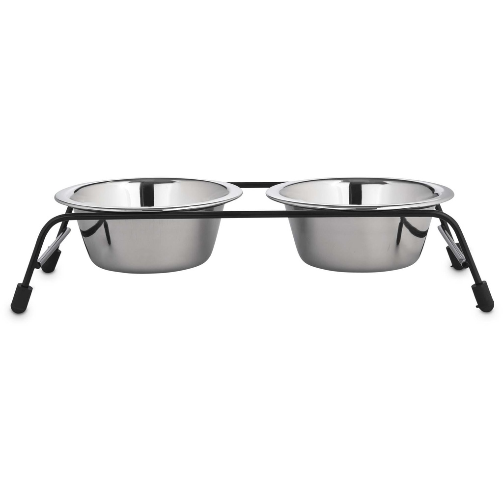 Stainless Steel Cat and Dog Bowl with Iron Base 