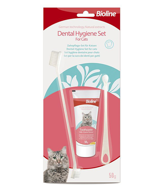 Bioline Cat Hygienic 50g Dental Hygiene Set