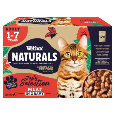 Webbox Natural Pouches, Meat Selection in Gravy, 100g