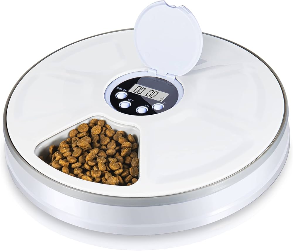 Automatic Feeder Plate Shape with 6 Compartments