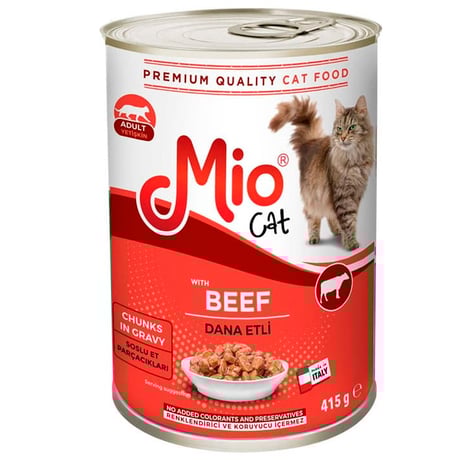 Mio wet Cat Food for with Beef 415g