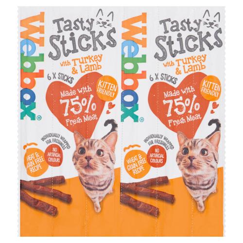 Webbox Cats Delight Sticks Turkey & Lamb, 6 Sticks