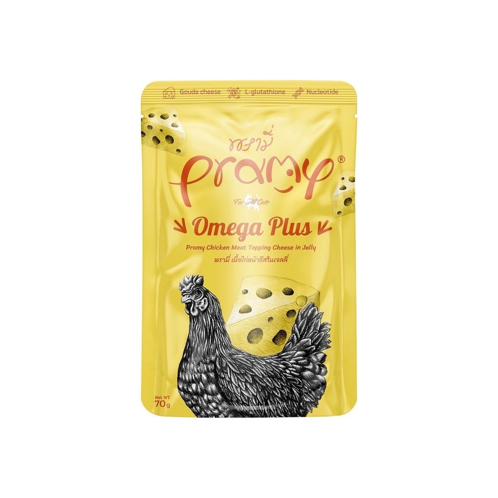 Pramy Chicken with Cheese in Jelly Omega Plus 70g