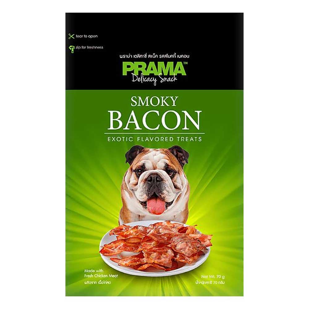 Prama Delicacy Fresh Smoked Bacon Snack for Dogs 70g