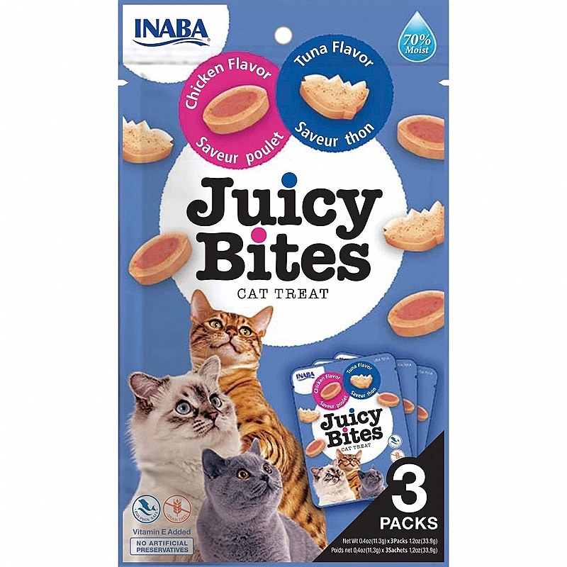 Inaba Juicy Bites Tuna & Chicken 3x11.3g