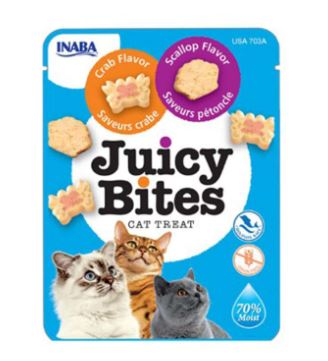 Inaba Juicy Bites Cat Treat 11.3g Crap & Scallop Flavor
