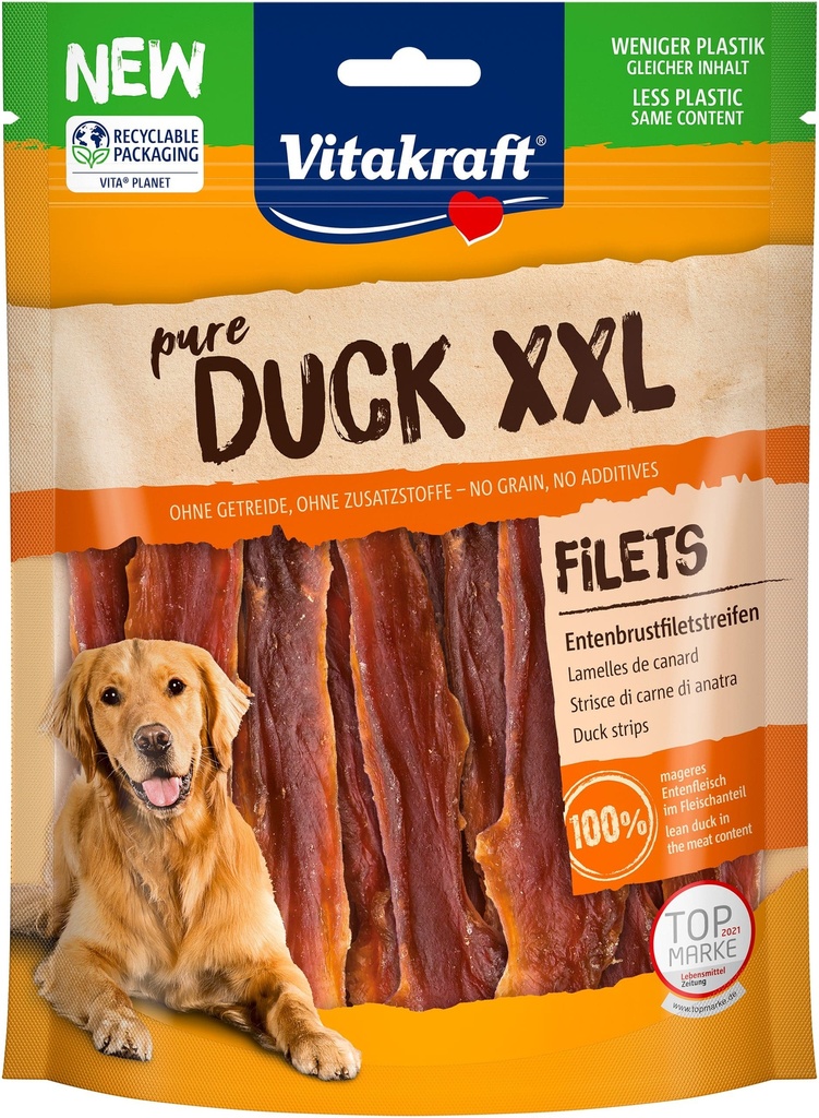 VitaKraft Dog Treat Duck Strips Xxl 250g