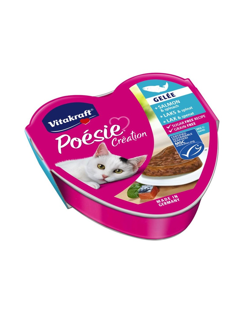 VitaKraft Cat Wet Food Poesie Salmon And Spinach 85g