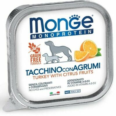 Monge Dog Wet Food 150g - fruit turkey & orange