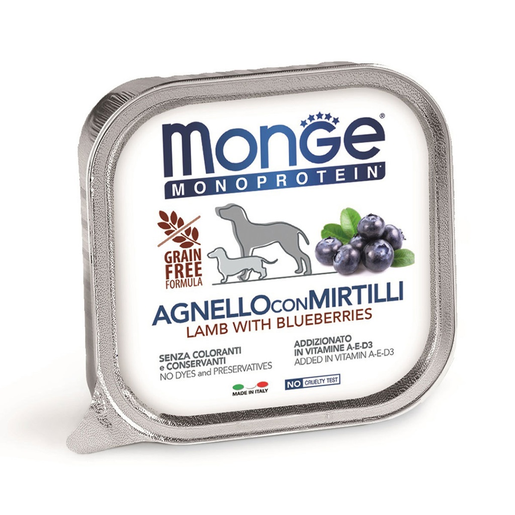 Monge Fruit Lamb & Blueberries Dog Food 150g