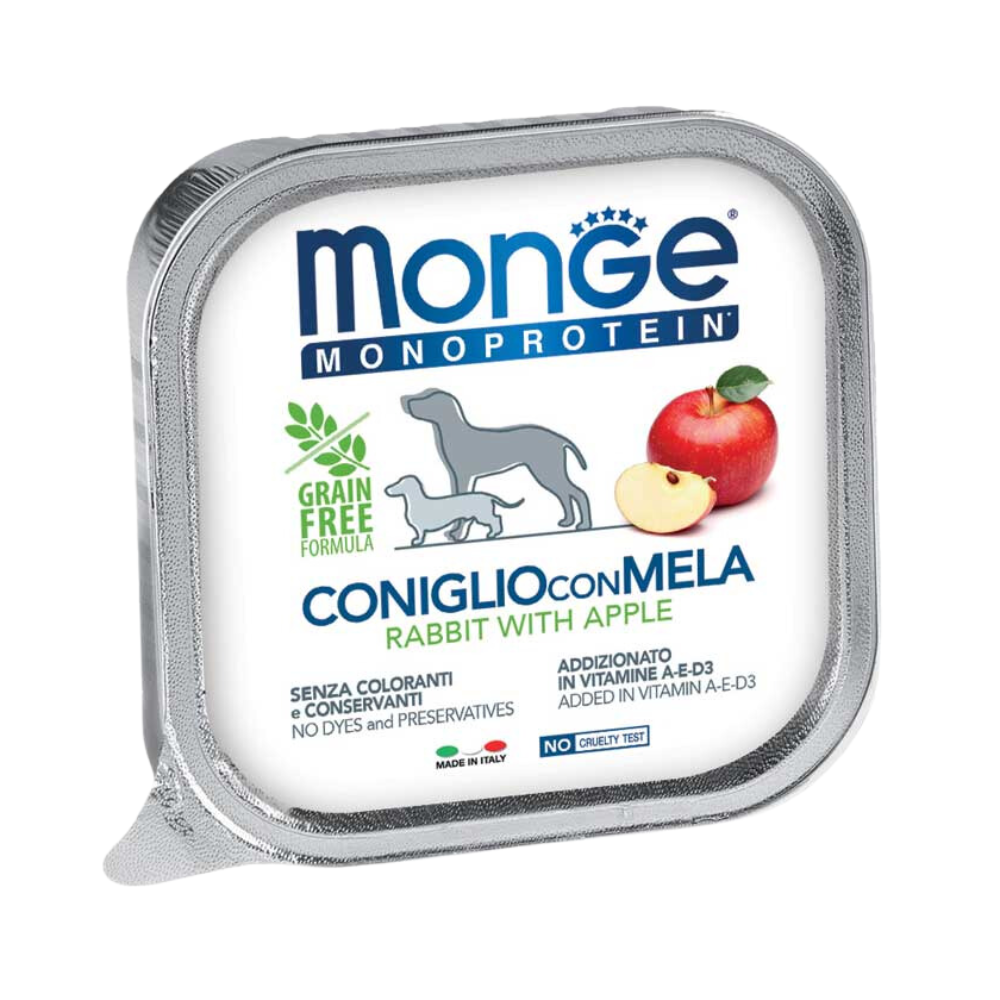 Monge Dog Wet Food 150g - fruit rabbit & apple
